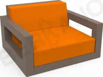 Berkano Quarter lounge с подушками 230_033_13_57 (кофейный/оранжевый)