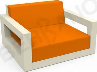 Berkano Quarter lounge с подушками 230_033_12_57 (бежевый/оранжевый)