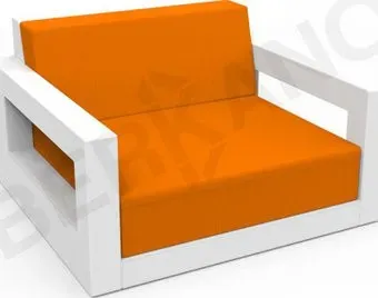Berkano Quarter lounge с подушками 230_033_03_57 (белый/оранжевый)