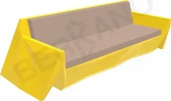 Berkano Quaro с подушками 250_008_43_63 (желтый/toffee)