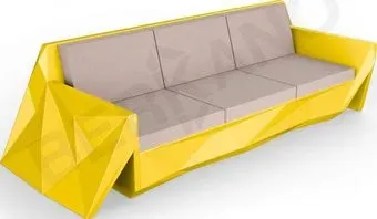 Berkano Quaro с подушками 250_008_43_54 (желтый/кофейный)