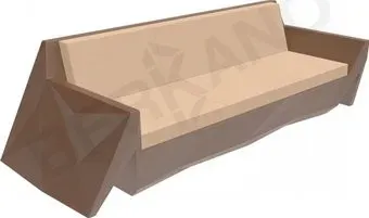 Berkano Quaro с подушками 250_008_36_62 (коричневый/песочный)