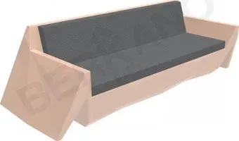 Berkano Quaro с подушками 250_008_27_61 (терракотовый/темно-серый)