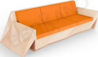 Berkano Quaro с подушками 250_008_27_57 (терракотовый/оранжевый)