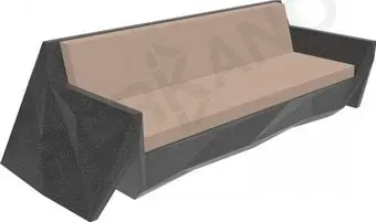 Berkano Quaro с подушками 250_008_24_63 (черный гранит/toffee)