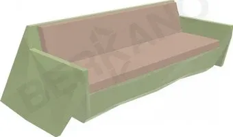 Berkano Quaro с подушками 250_008_23_63 (темно-зеленый/toffee)