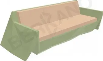 Berkano Quaro с подушками 250_008_23_62 (темно-зеленый/песочный)