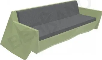 Berkano Quaro с подушками 250_008_23_61 (темно-зеленый/темно-серый)