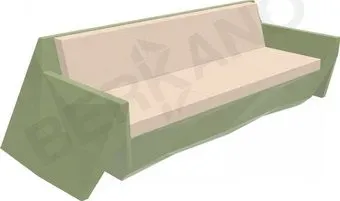 Berkano Quaro с подушками 250_008_23_60 (темно-зеленый/milk)