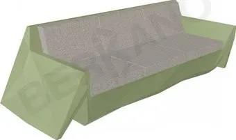Berkano Quaro с подушками 250_008_23_59 (темно-зеленый/светло-серый)