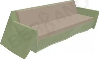 Berkano Quaro с подушками 250_008_23_58 (темно-зеленый/canvas)