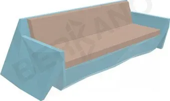 Berkano Quaro с подушками 250_008_20_63 (бирюзовый/toffee)