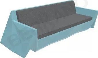 Berkano Quaro с подушками 250_008_20_61 (бирюзовый/темно-серый)