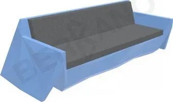 Berkano Quaro с подушками 250_008_17_61 (синий/темно-серый)