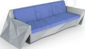 Berkano Quaro с подушками 250_008_14_56 (графитовый/темно-синий)
