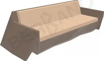 Berkano Quaro с подушками 250_008_13_62 (кофейный/песочный)