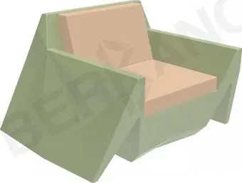 Berkano Quaro с подушками 230_030_23_62 (темно-зеленый/песочный)