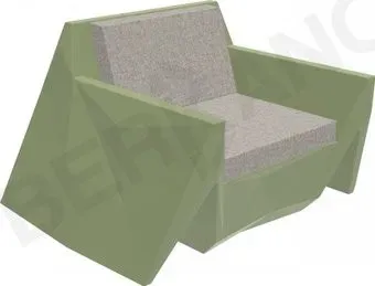 Berkano Quaro с подушками 230_030_23_59 (темно-зеленый/светло-серый)