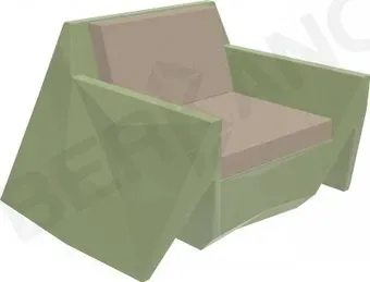 Berkano Quaro с подушками 230_030_23_58 (темно-зеленый/canvas)