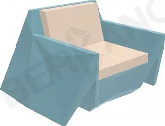 Berkano Quaro с подушками 230_030_20_60 (бирюзовый/milk)