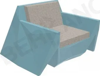 Berkano Quaro с подушками 230_030_20_59 (бирюзовый/светло-серый)