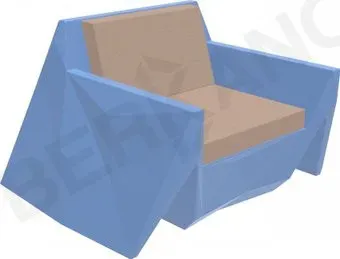 Berkano Quaro с подушками 230_030_17_63 (синий/toffee)