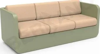 Berkano Grace с подушками 250_005_23_62 (темно-зеленый/песочный)