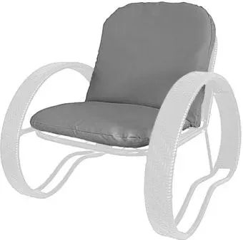 M-Group Фасоль 12370109 (белый ротанг/серая подушка)