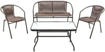 Garden Story Марсель делюкс WR2719/WR2719-B/WR2719-T (черный/ротанг желто-черный)