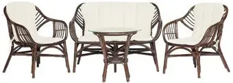 TetChair Sonoma (стол круглый/2 кресла/диван walnut)