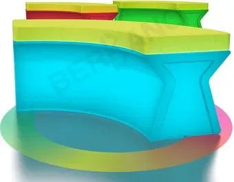 Berkano X-seat Arc 230_019_03_105 (белый/зеленый, RGB)