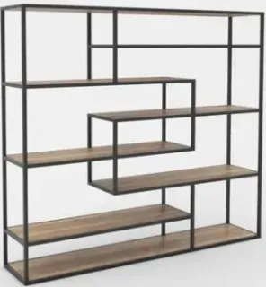 Hype Mebel Зиг-Заг 170x150 (черный/дуб галифакс натуральный)