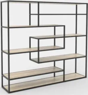 Hype Mebel Зиг-Заг 170x150 (черный/древесина белая)