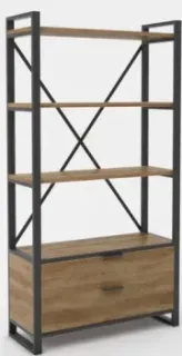 Hype Mebel Стандарт Люкс 80x200 (черный/дуб галифакс олово)