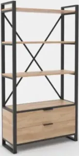 Hype Mebel Стандарт Люкс 80x200 (черный/дуб галифакс натуральный)