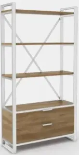 Hype Mebel Стандарт Люкс 80x200 (белый/дуб галифакс олово)
