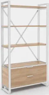 Hype Mebel Стандарт Люкс 80x200 (белый/дуб галифакс натуральный)