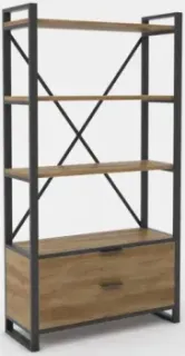 Hype Mebel Стандарт Люкс 80x170 (черный/дуб галифакс олово)