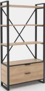 Hype Mebel Стандарт Люкс 80x170 (черный/дуб галифакс натуральный)
