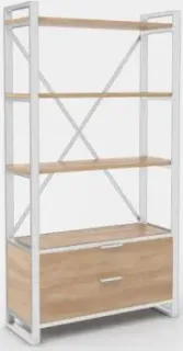 Hype Mebel Стандарт Люкс 80x170 (белый/дуб галифакс натуральный)