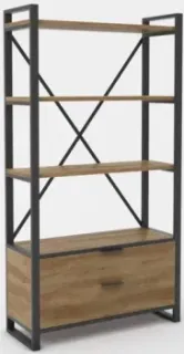 Hype Mebel Стандарт Люкс 50x200 (черный/дуб галифакс олово)