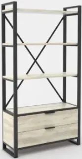 Hype Mebel Стандарт Люкс 50x200 (черный/древесина белая)