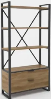 Hype Mebel Стандарт Люкс 50x170 (черный/дуб галифакс олово)