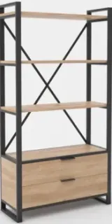 Hype Mebel Стандарт Люкс 50x170 (черный/дуб галифакс натуральный)