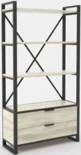 Hype Mebel Стандарт Люкс 50x170 (черный/древесина белая)
