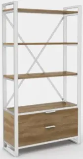 Hype Mebel Стандарт Люкс 50x170 (белый/дуб галифакс олово)