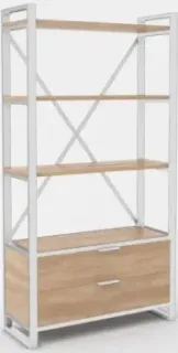 Hype Mebel Стандарт Люкс 50x170 (белый/дуб галифакс натуральный)
