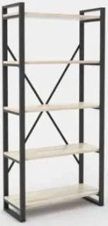 Hype Mebel Стандарт-2 50x170 (черный/древесина белая)