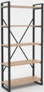 Hype Mebel Стандарт-2 50x170 (черный/дуб галифакс натуральный)