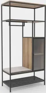 Hype Mebel Босс 120x200 (черный/дуб галифакс натуральный/велюр серый)